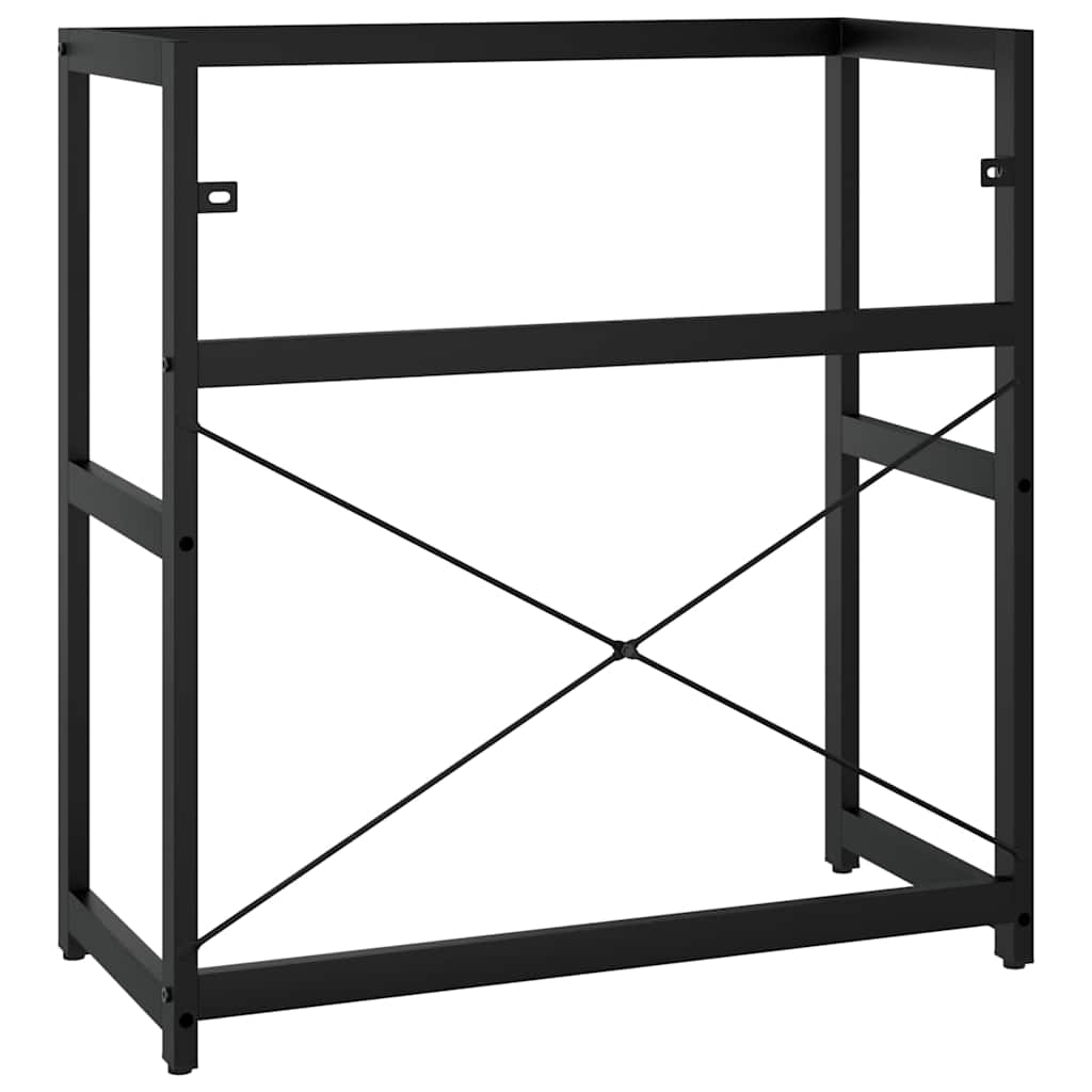 Okvir za kupaonski umivaonik crni 79 x 38 x 83 cm željezni