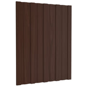 Krovni panel 12 pcs Smeđa 60 x 45 cm Pocinčani čelik