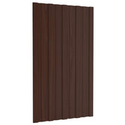 Krovni panel 36 pcs Smeđa 80 x 45 cm Pocinčani čelik
