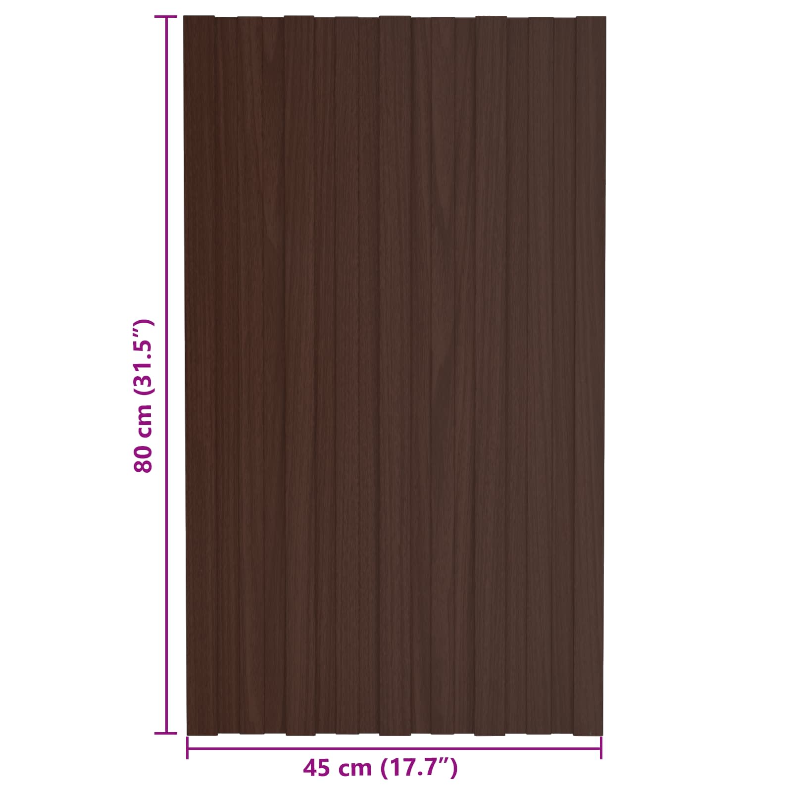 Krovni panel 36 pcs Smeđa 80 x 45 cm Pocinčani čelik
