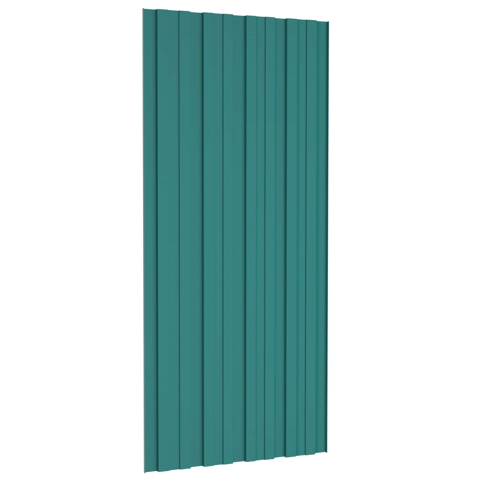 Krovni panel 36 pcs Zelena 100 x 45 cm Pocinčani čelik
