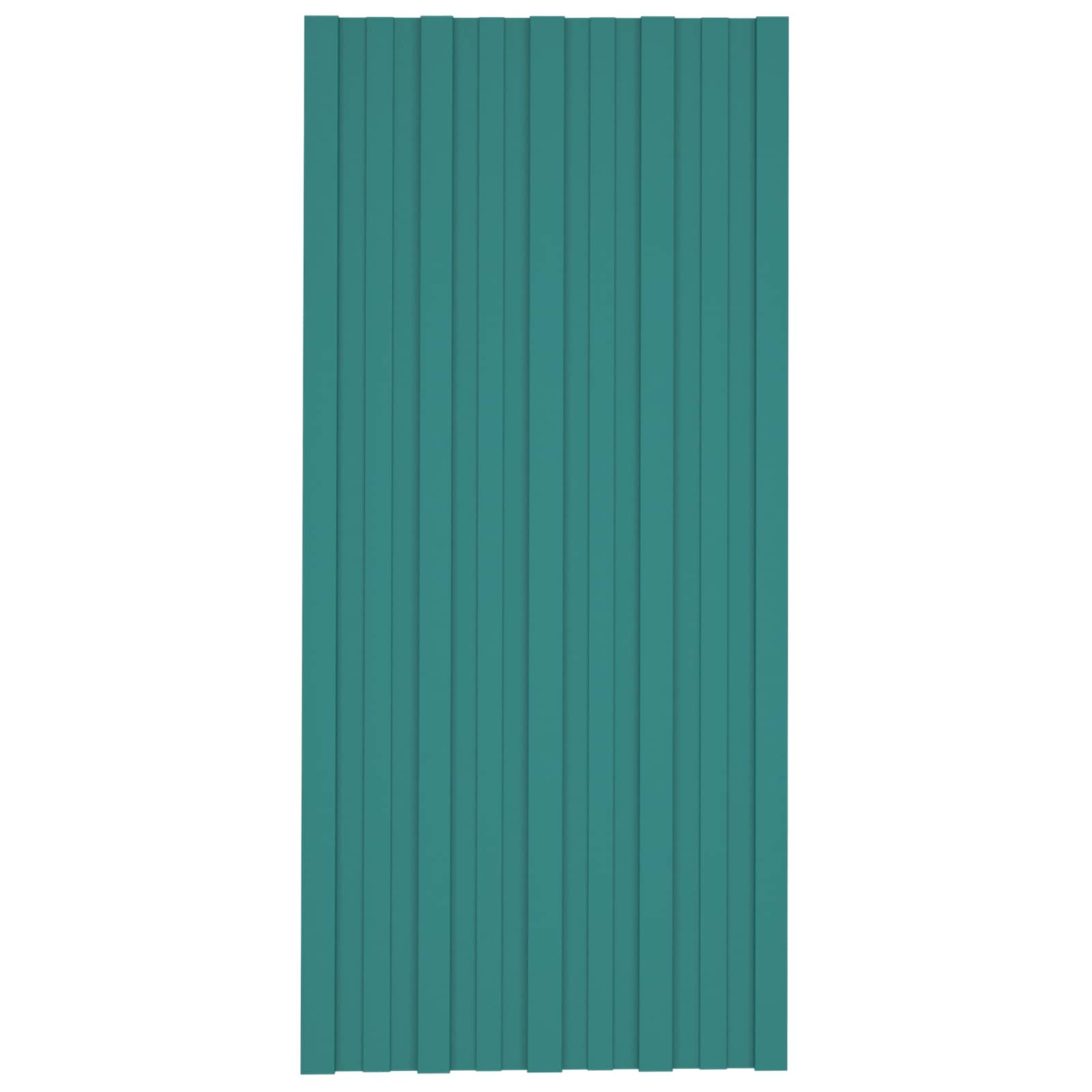 Krovni panel 36 pcs Zelena 100 x 45 cm Pocinčani čelik