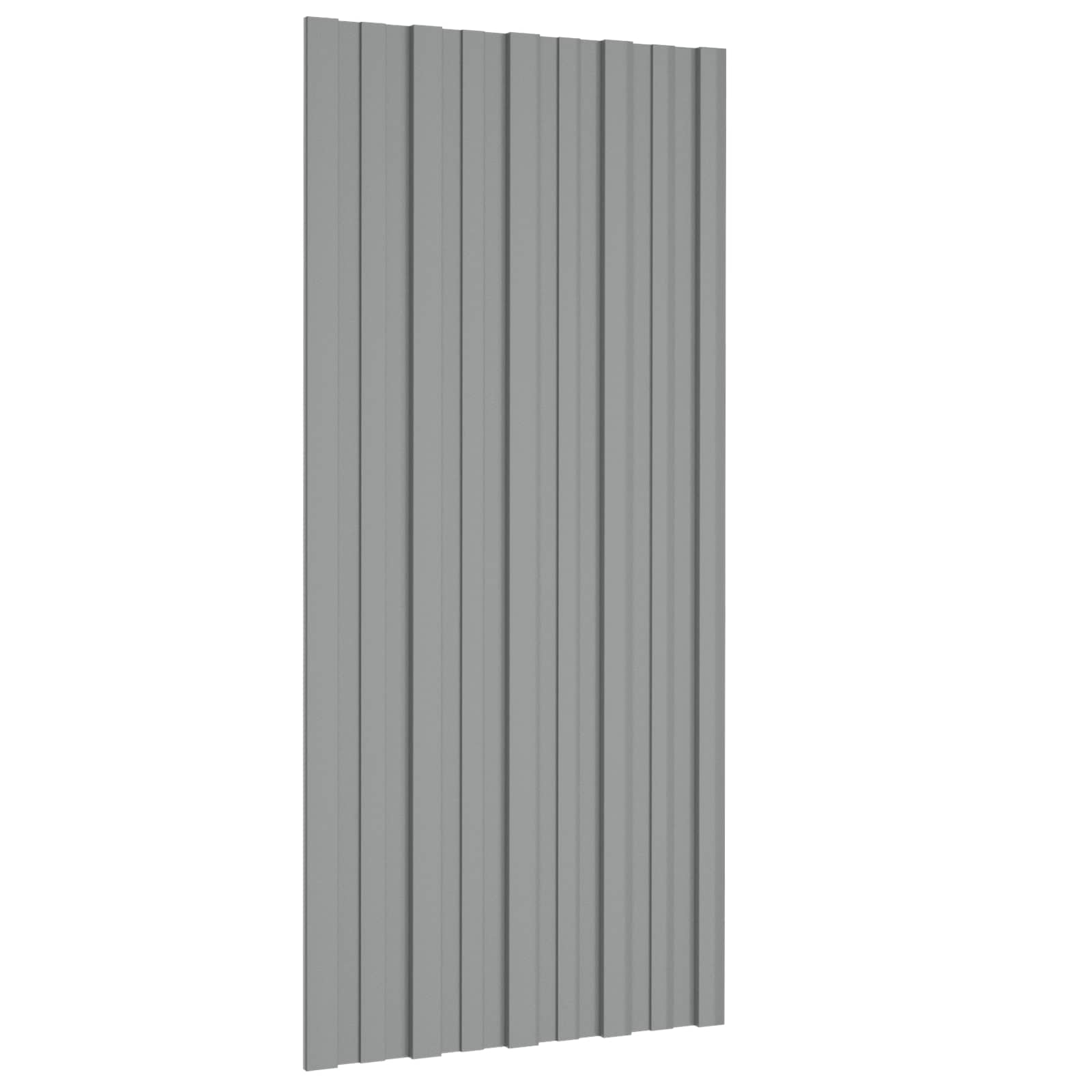 Krovni panel 12 pcs Siva 100 x 45 cm Pocinčani čelik
