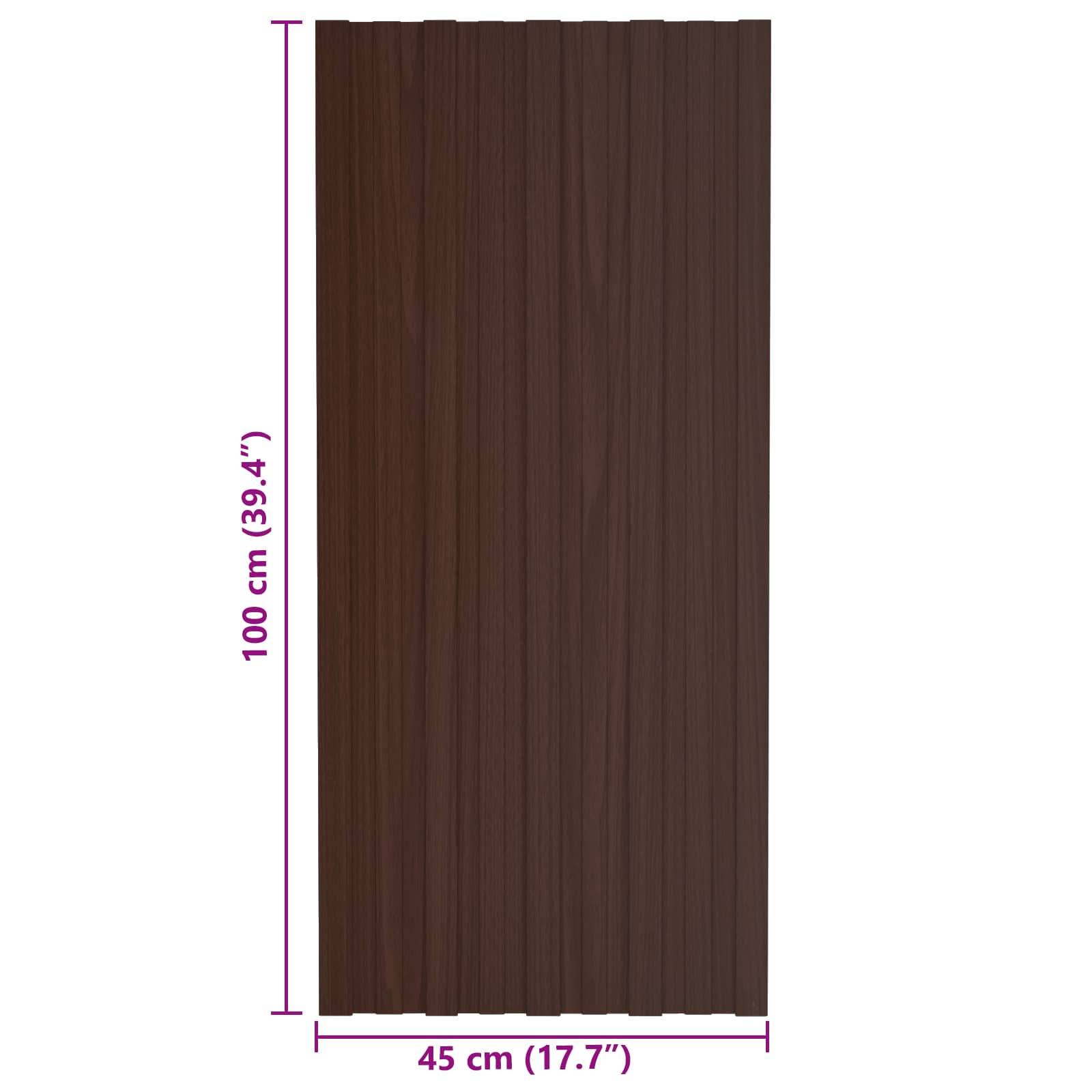 Krovni panel 12 pcs Smeđa 100 x 45 cm Pocinčani čelik