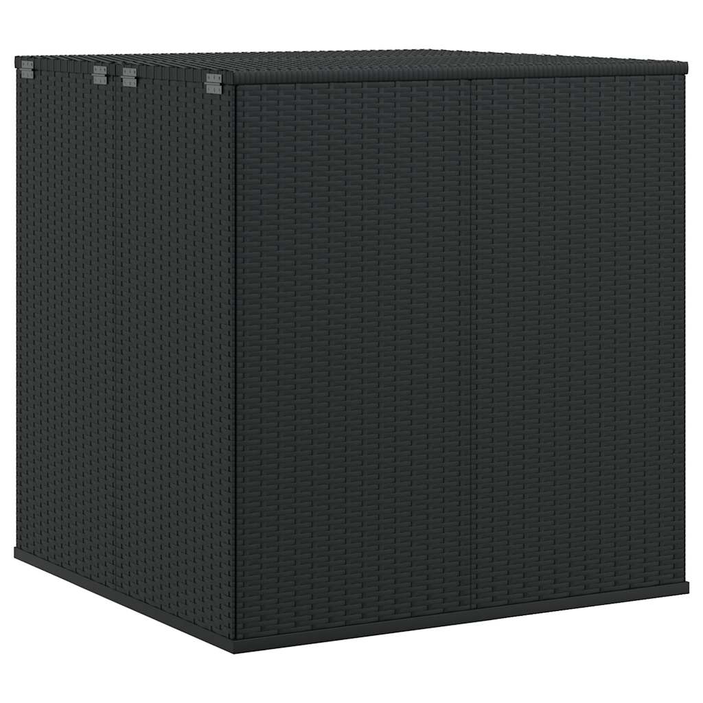 Kutija za vrtne jastuke od PE ratana 100 x 97,5 x 104 cm crna