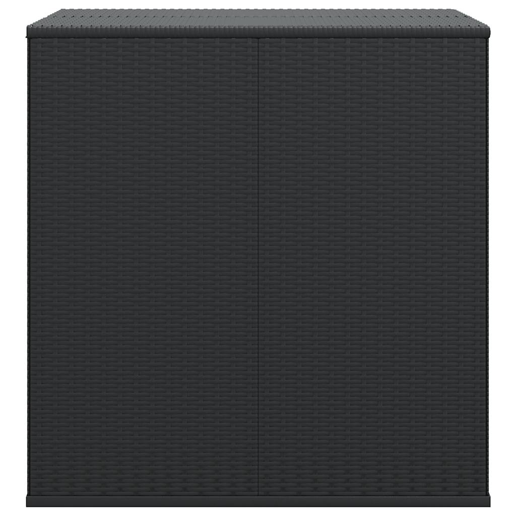 Kutija za vrtne jastuke od PE ratana 100 x 97,5 x 104 cm crna