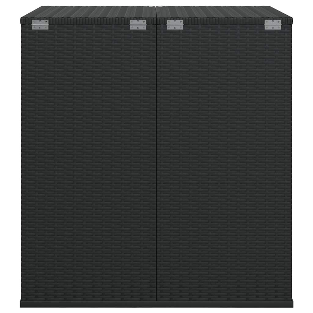 Kutija za vrtne jastuke od PE ratana 100 x 97,5 x 104 cm crna