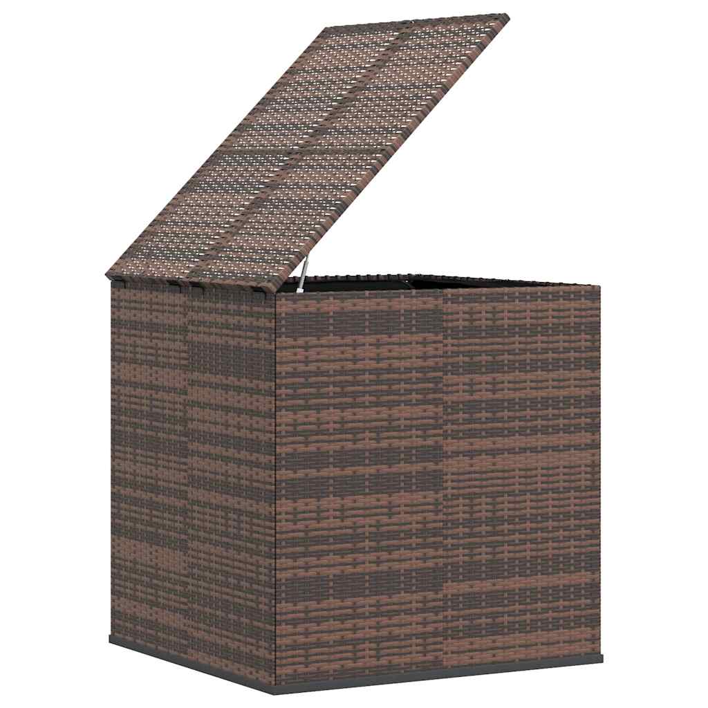 Kutija za vrtne jastuke od PE ratana 100 x 97,5 x 104 cm smeđa