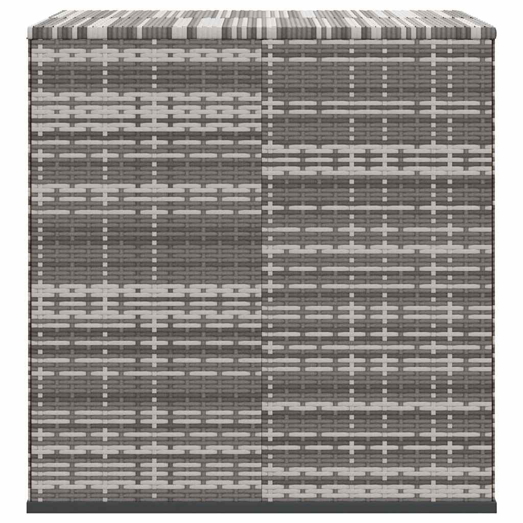 Kutija za vrtne jastuke od PE ratana 100 x 97,5 x 104 cm siva