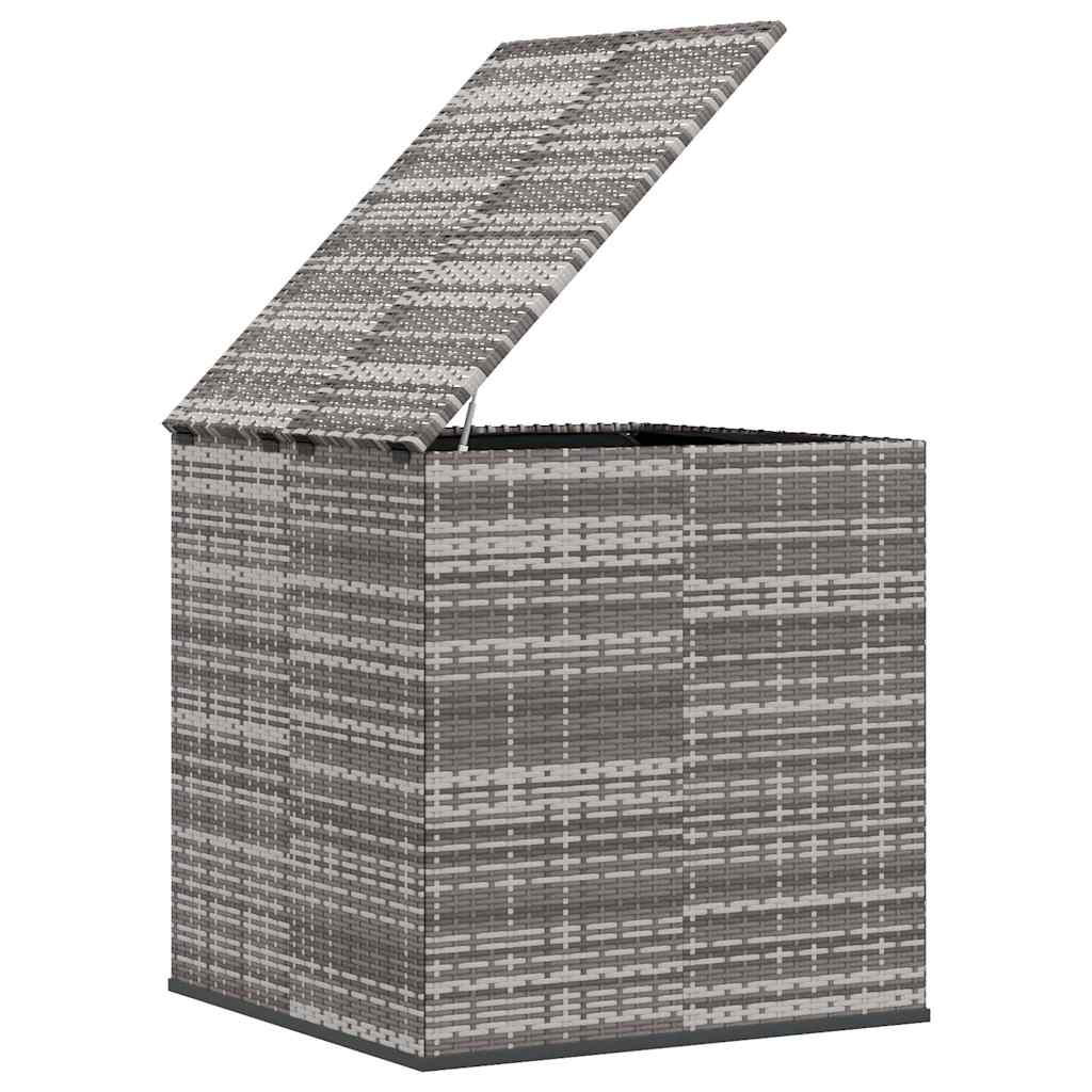 Kutija za vrtne jastuke od PE ratana 100 x 97,5 x 104 cm siva