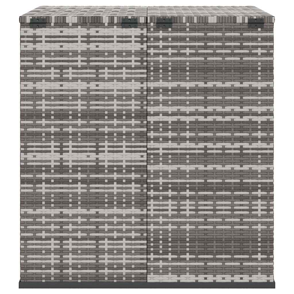 Kutija za vrtne jastuke od PE ratana 100 x 97,5 x 104 cm siva