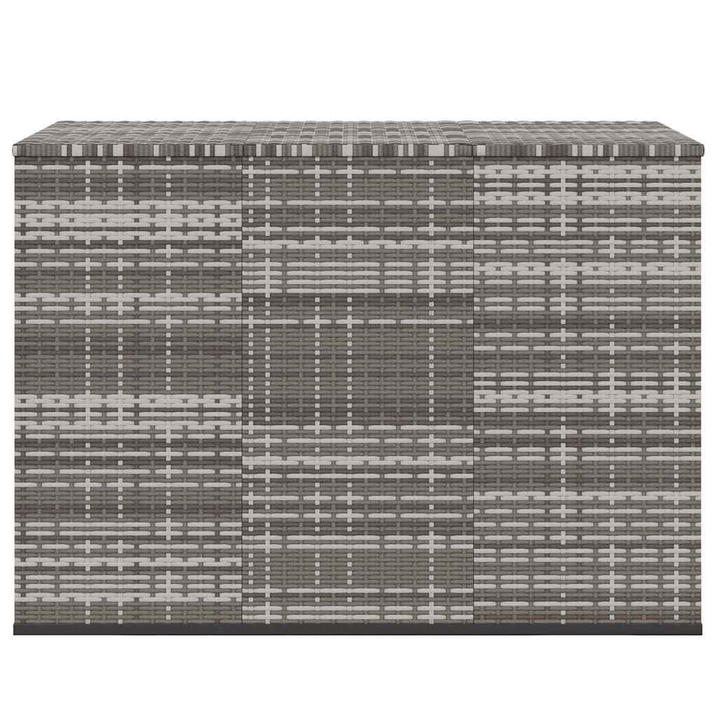 Kutija za vrtne jastuke od PE ratana 145 x 100 x 103 cm siva