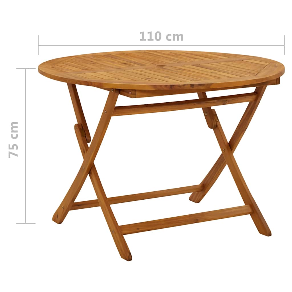 Sklopivi vrtni stol 110 cm od masivnog bagremovog drva