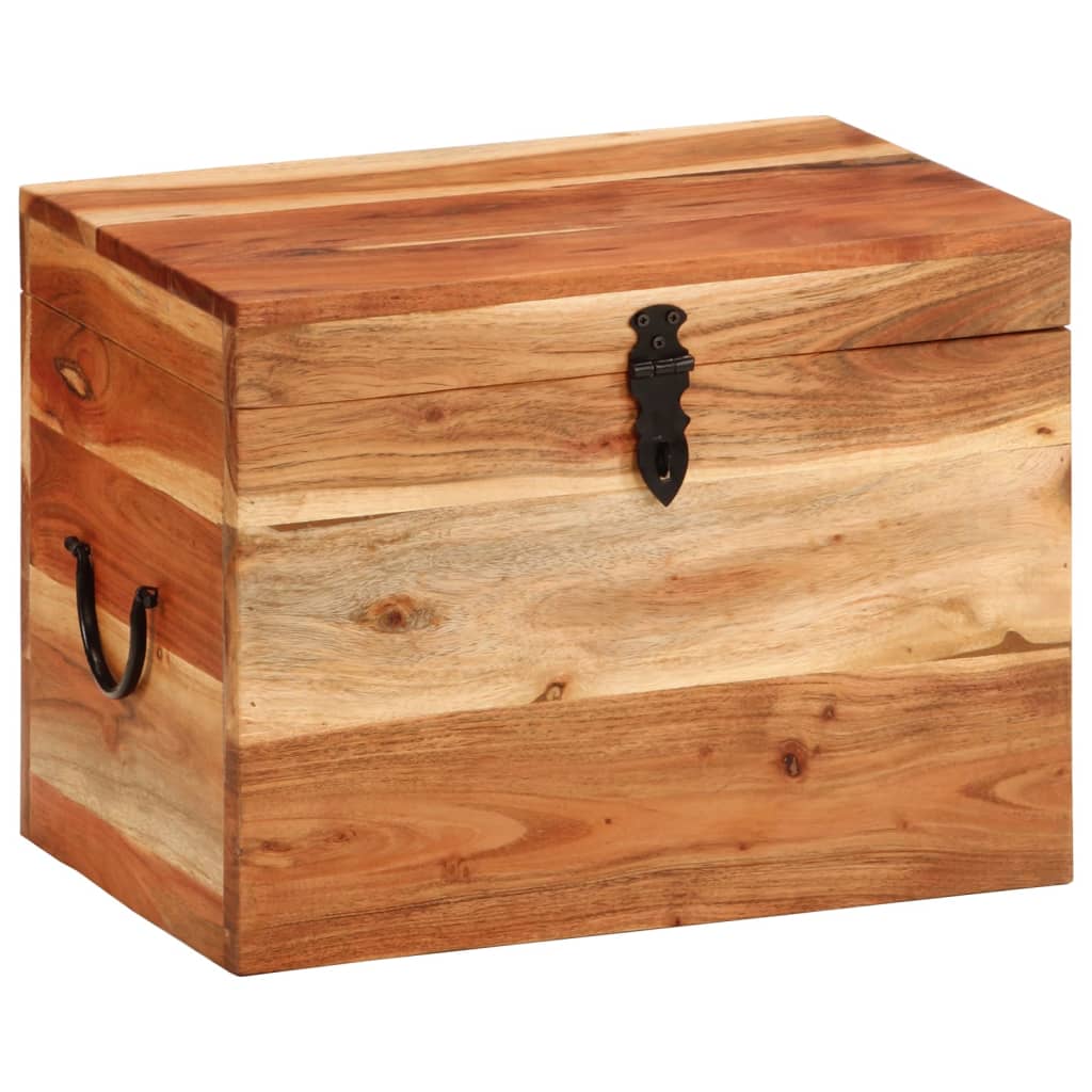 Kutija za pohranu 39 x 28 x 31 cm od masivnog bagremovog drva