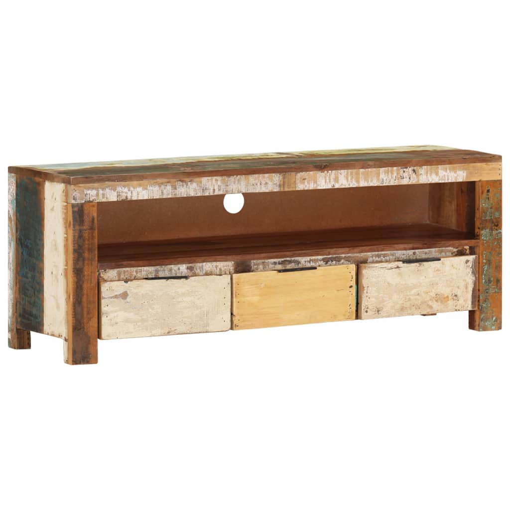 TV ormarić 110 x 30 x 40 cm od masivnog obnovljenog drva