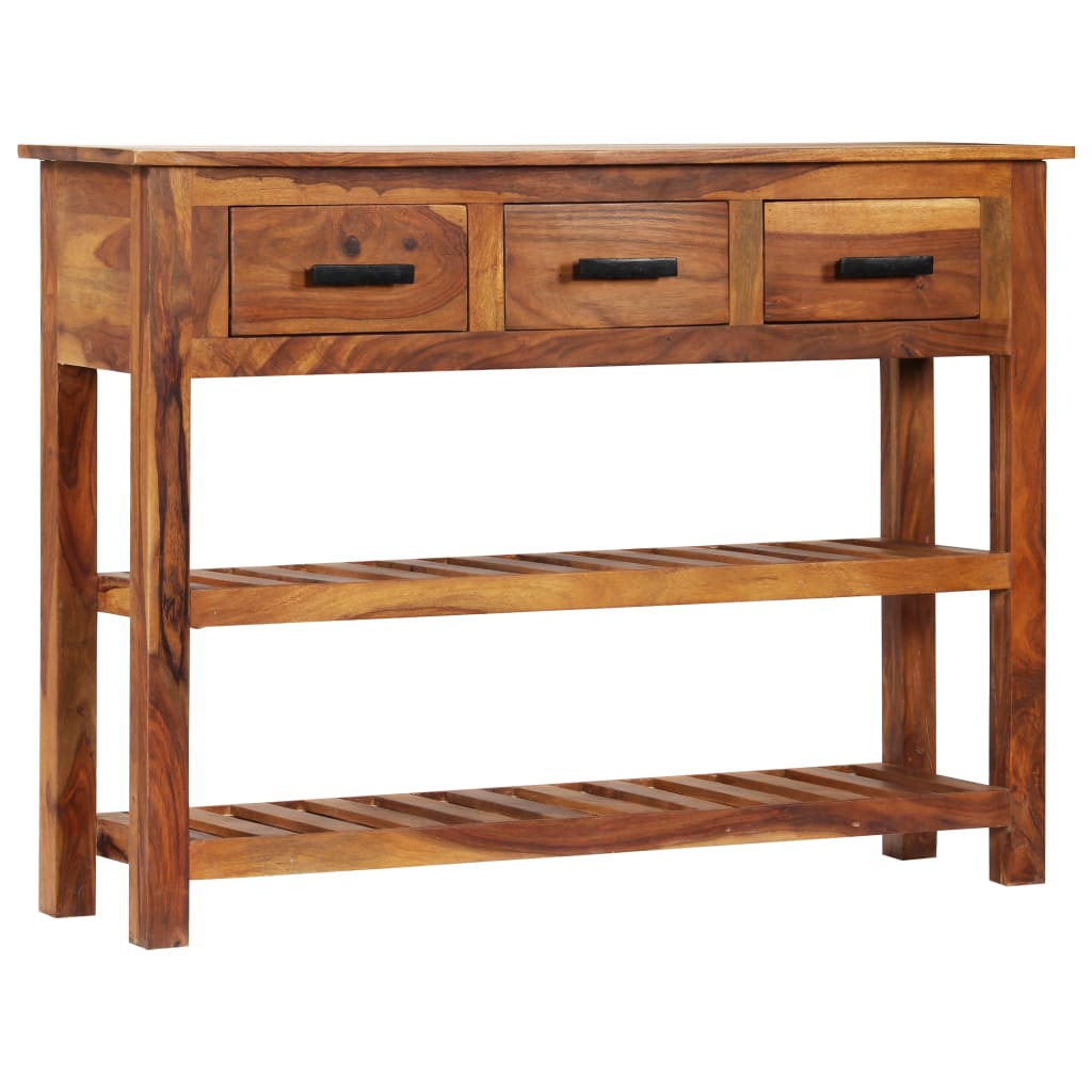 Komoda s 3 ladice 110 x 30 x 80 cm od masivnog bagremovog drva