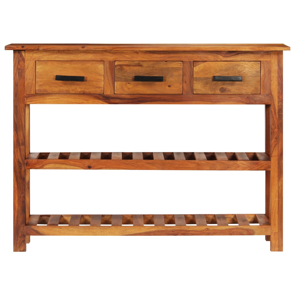 Komoda s 3 ladice 110 x 30 x 80 cm od masivnog bagremovog drva