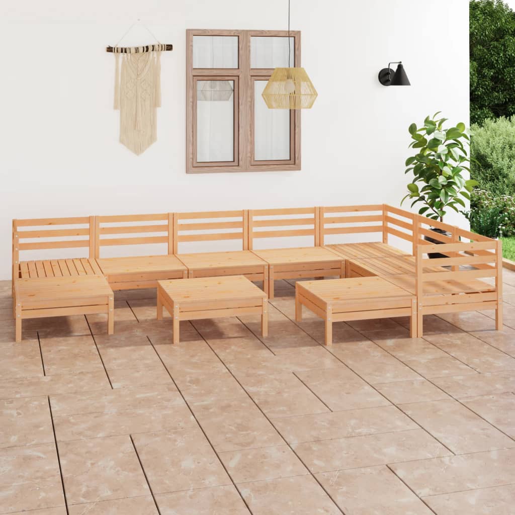 10-dijelna vrtna garnitura od masivne borovine
