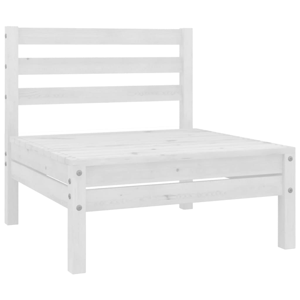 11-dijelna vrtna garnitura od masivne borovine bijela