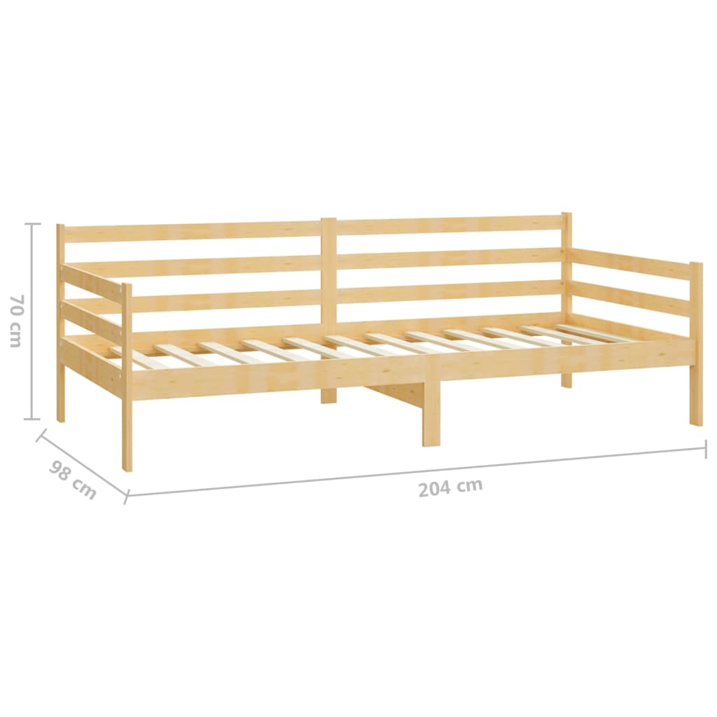 Dnevni ležaj s madracem 90 x 200 cm od masivne borovine