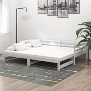 Dnevni ležaj na izvlačenje 2 x (90 x 200) cm bijeli od borovine