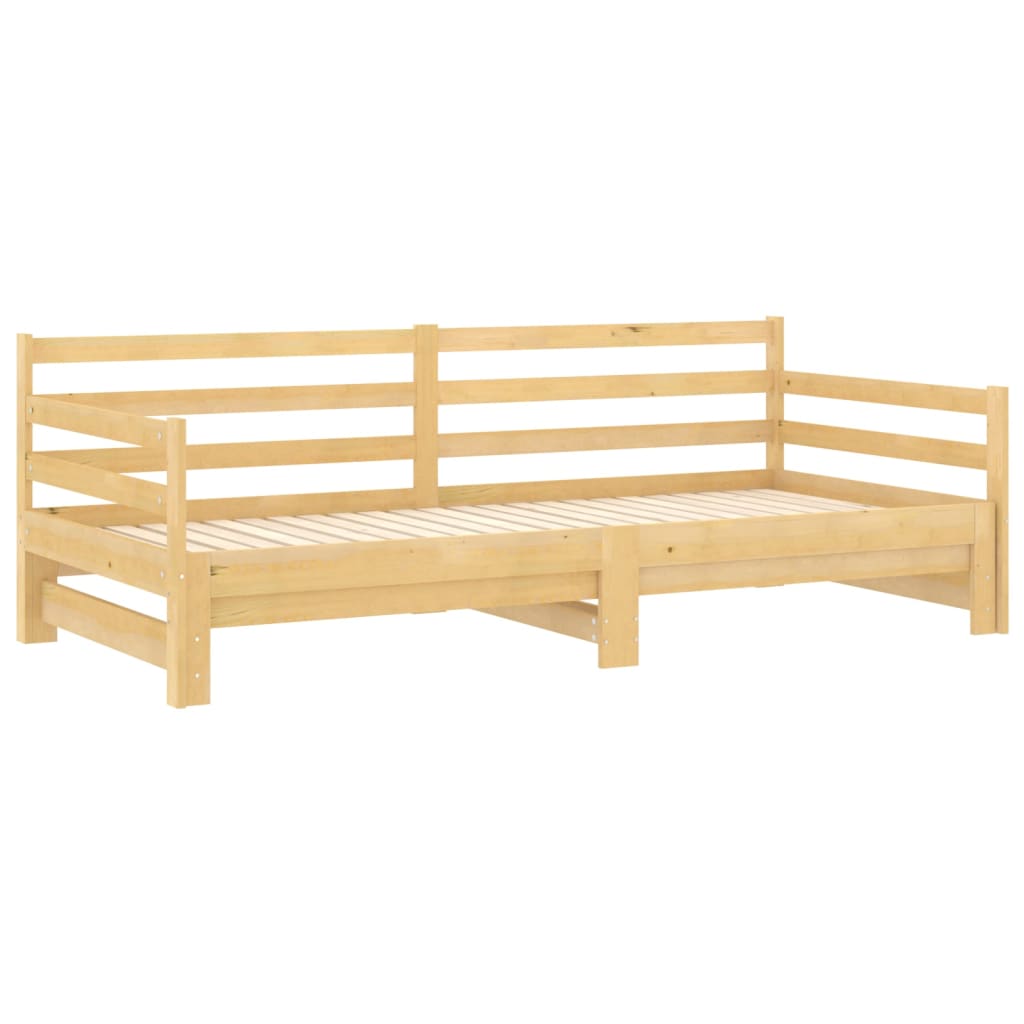 Dnevni ležaj na izvlačenje 2 x (90 x 200) cm masivna borovina