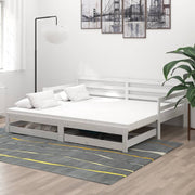 Dnevni ležaj na izvlačenje 2 x (90 x 200) cm bijeli od borovine