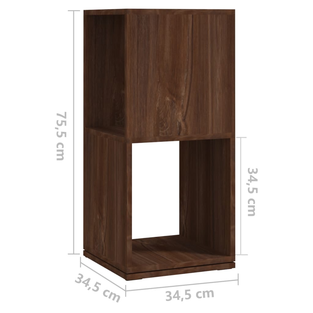 Rotirajući ormarić boja hrasta 34,5x34,5x75,5 cm iverica