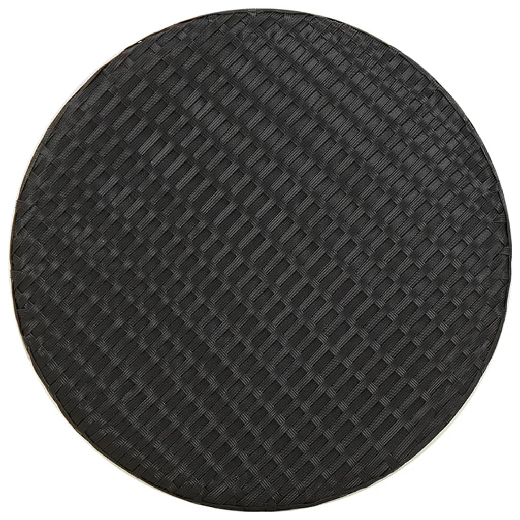 Čajni stolić crni 45 cm od poliratana