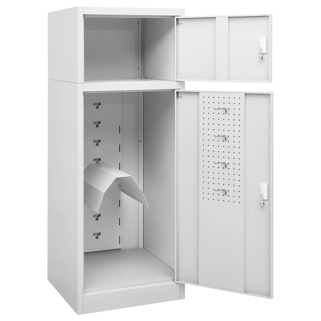 Ormarić za sedla svjetlosivi 53 x 53 x 140 cm čelični