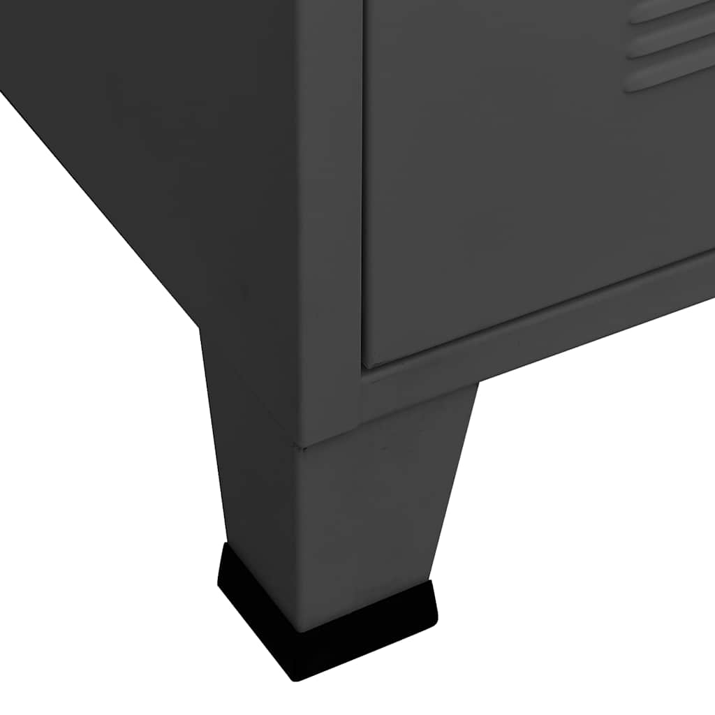 Ormar antracit 90 x 50 x 180 cm metalni
