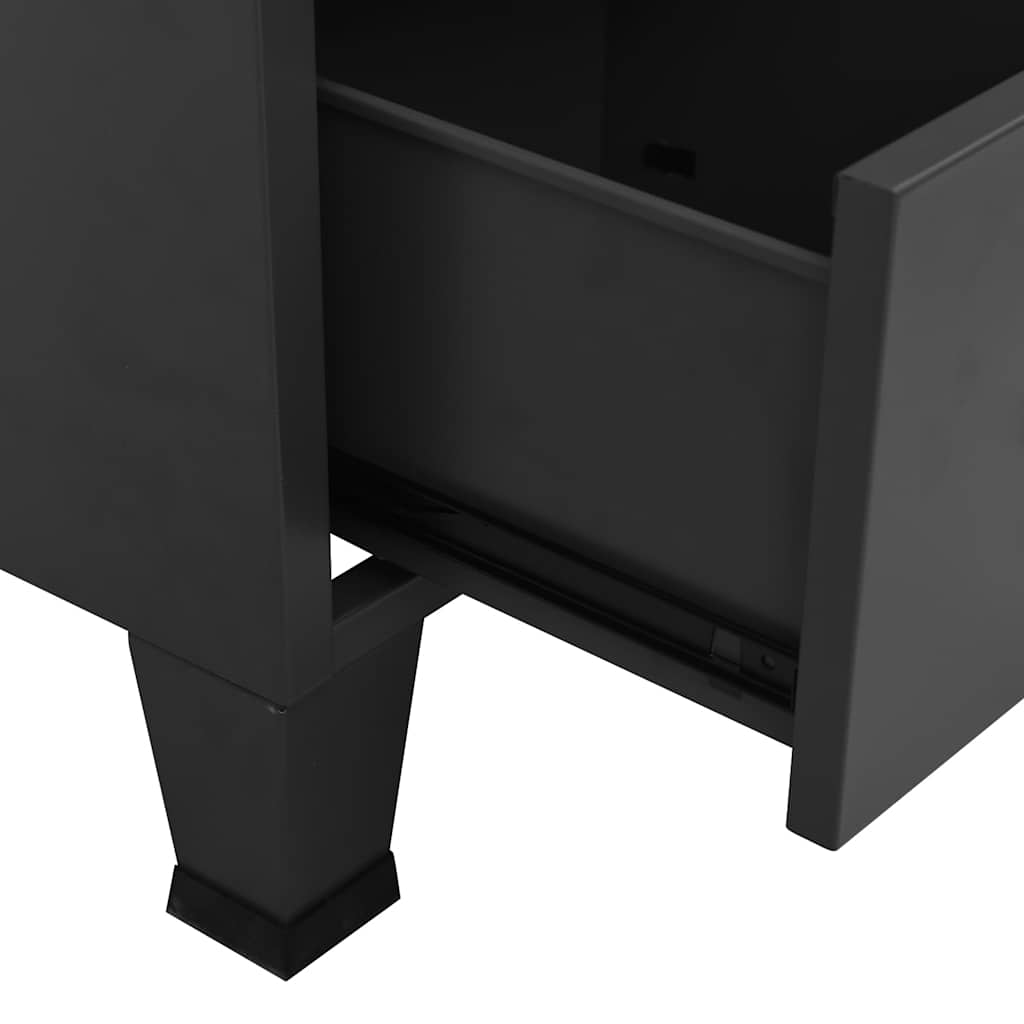 Ormar antracit 90 x 50 x 180 cm metalni