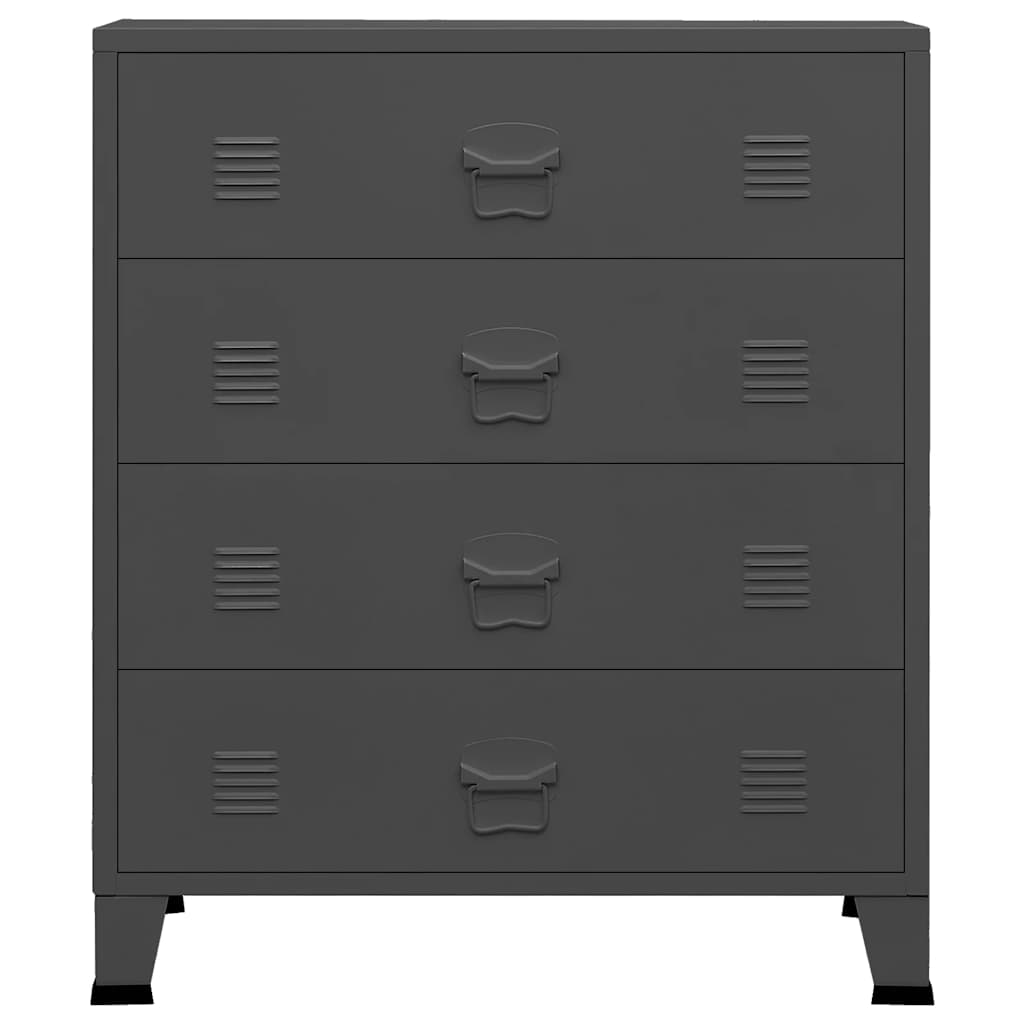Industrijski ladičar antracit 78 x 40 x 93 cm metalni