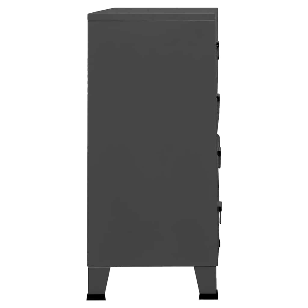 Industrijski ladičar antracit 78 x 40 x 93 cm metalni
