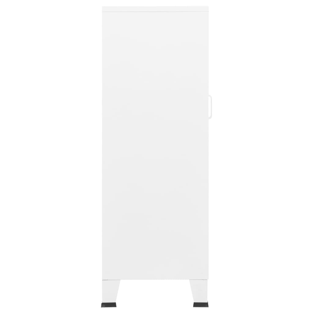 Industrijski sanduk za pohranu bijeli 70 x 40 x 115 cm metalni