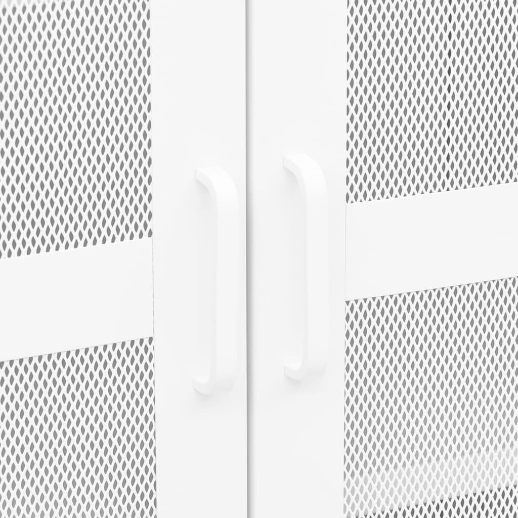 Industrijski sanduk za pohranu bijeli 70 x 40 x 115 cm metalni