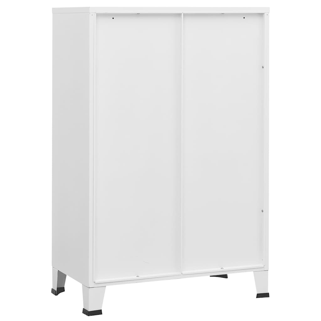 Industrijski sanduk za pohranu bijeli 75 x 40 x 115 cm metalni