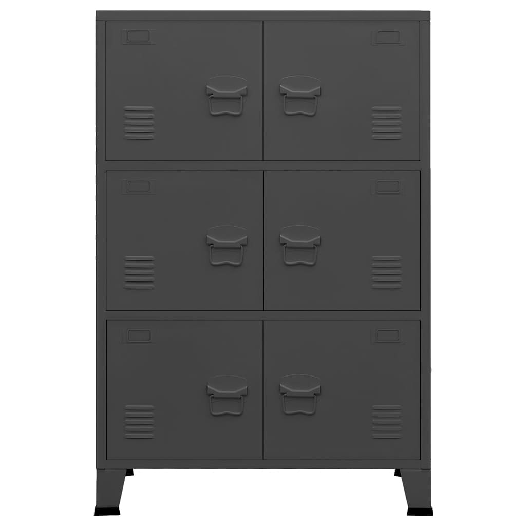 Industrijski sanduk za pohranu antracit 75x40x115 cm metalni