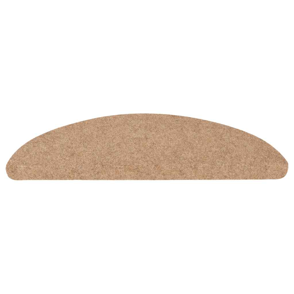 Samoljepljivi otirači za stepenice 15 kom 56x17x3 cm bež