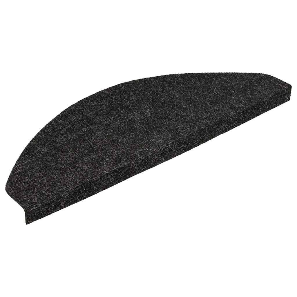 Samoljepljivi otirači za stepenice 15 kom 56x17x3 cm crni