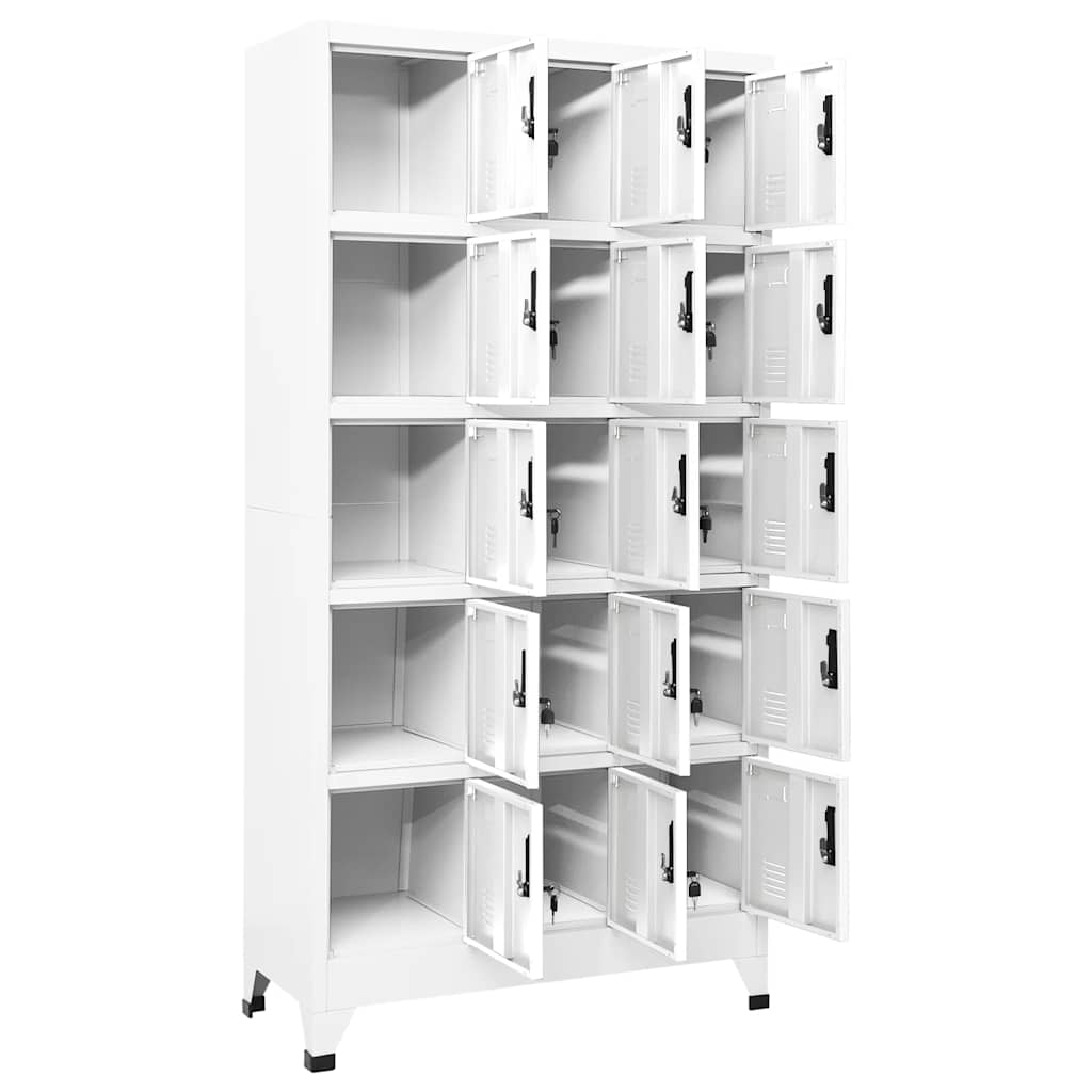 Ormarić s ključem bijeli 90 x 40 x 180 cm čelični