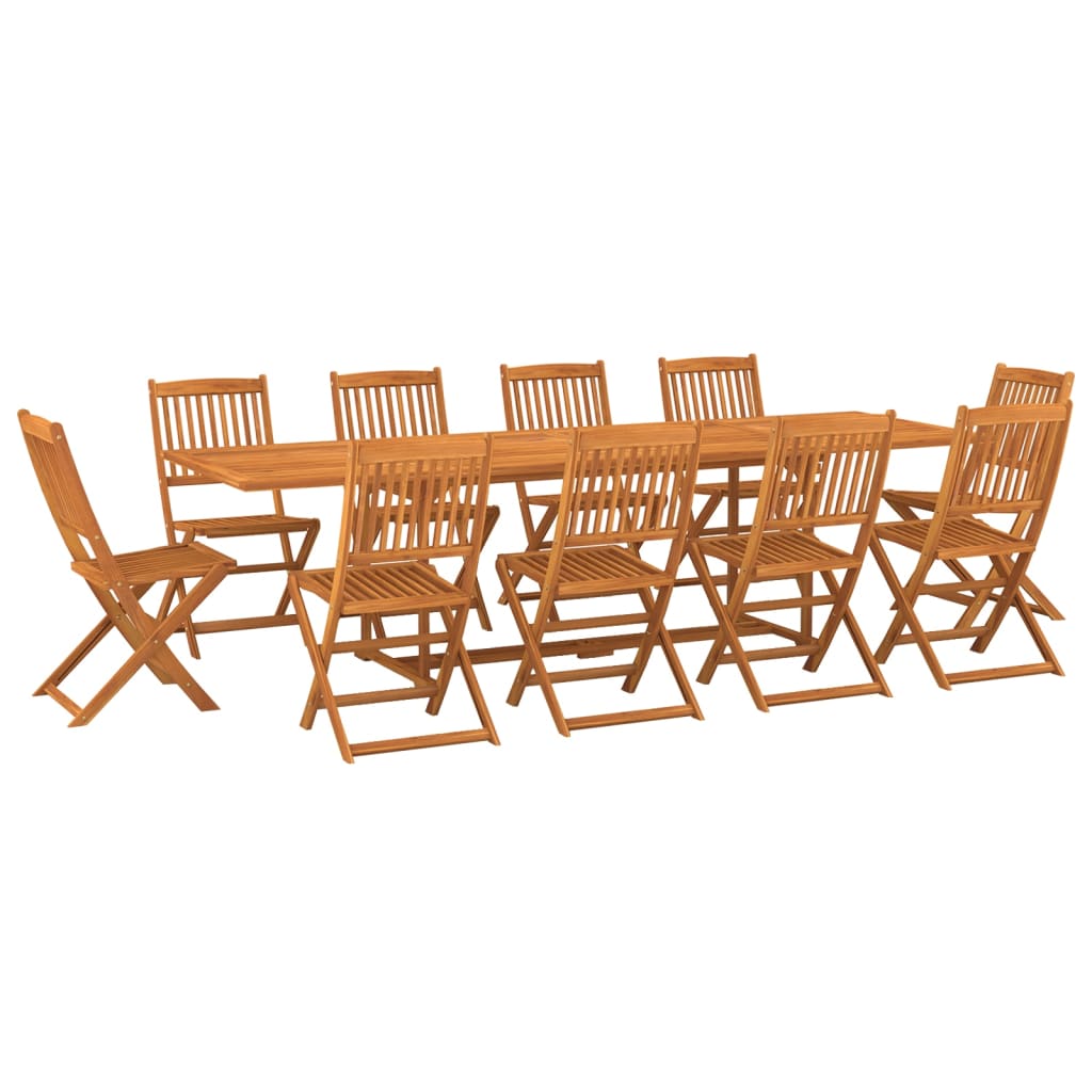 11-dijelni vrtni blagovaonski set 280x90x75 cm bagremovog drva