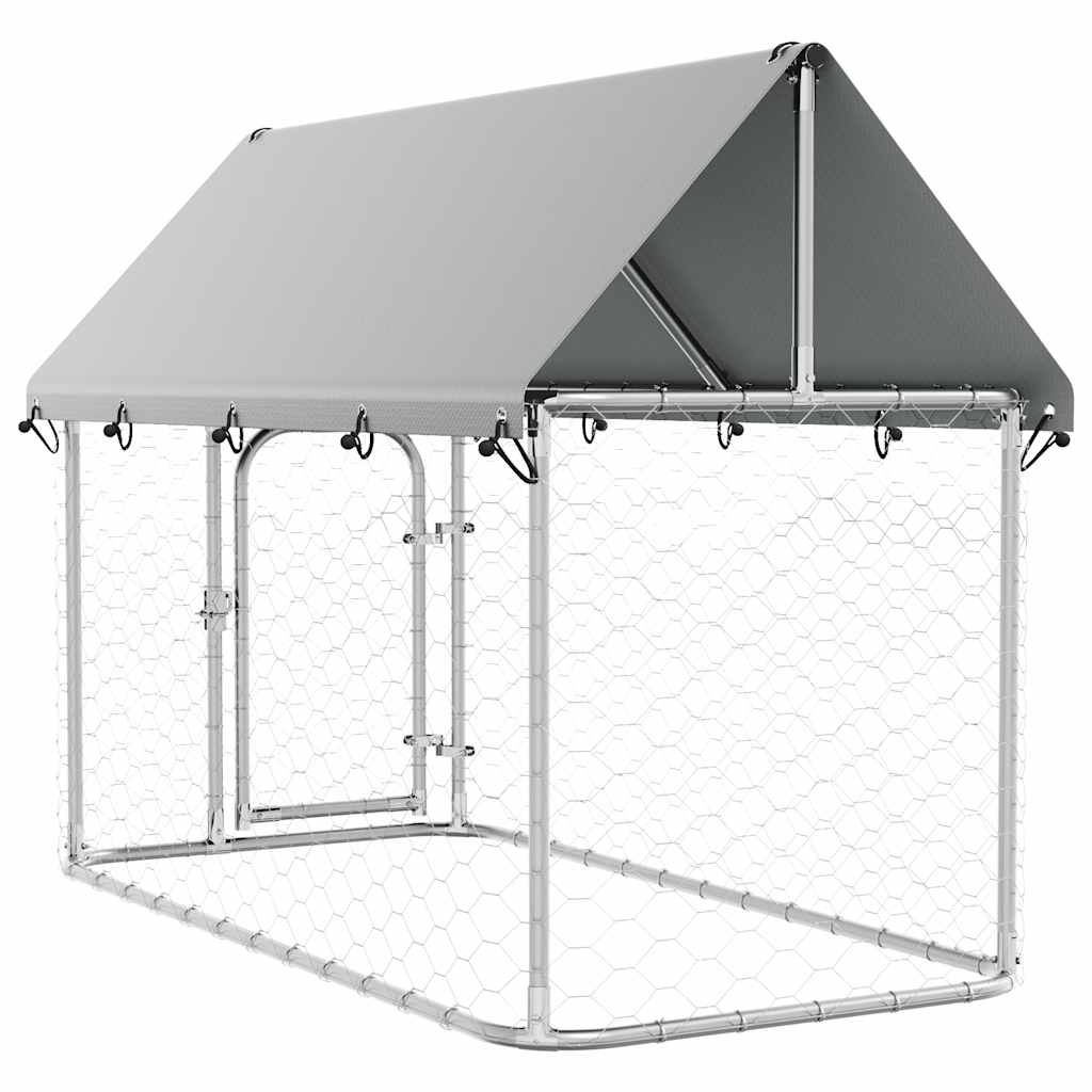 Vanjski kavez za pse s krovom 200 x 100 x 150 cm
