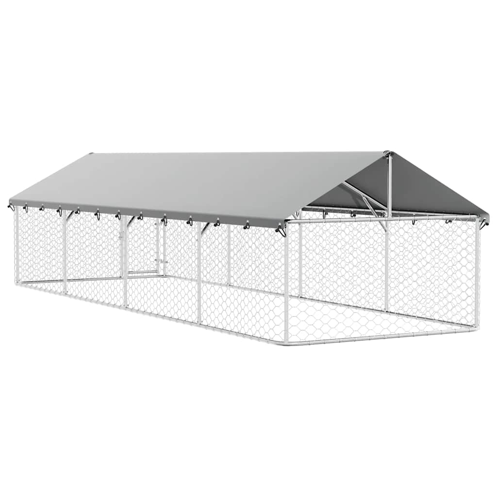 Vanjski kavez za pse s krovom 600 x 200 x 150 cm