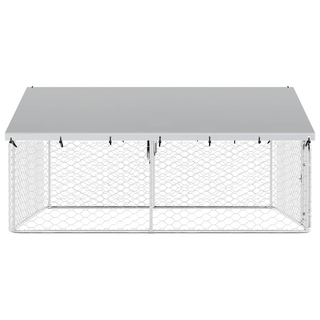 Vanjski kavez za pse s krovom 300 x 300 x 150 cm
