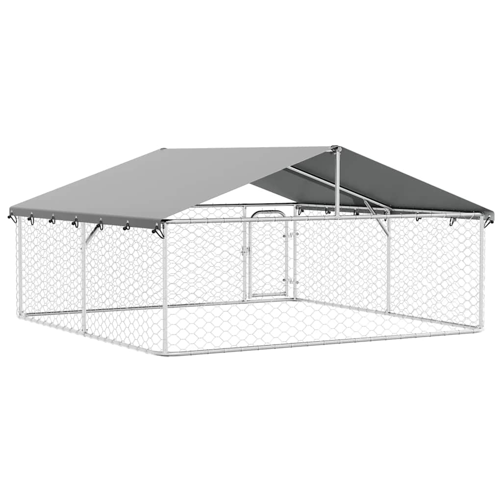 Vanjski kavez za pse s krovom 300 x 300 x 150 cm
