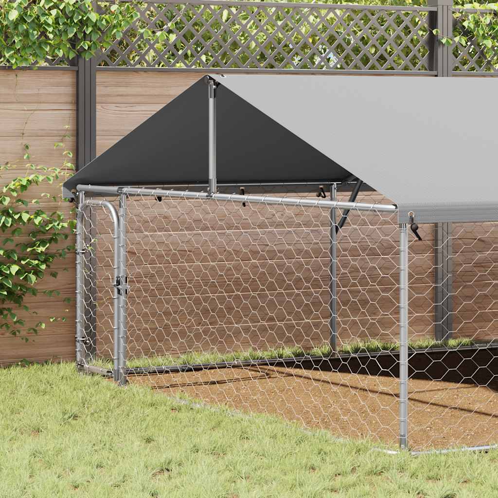 Vanjski kavez za pse s krovom 600 x 300 x 150 cm
