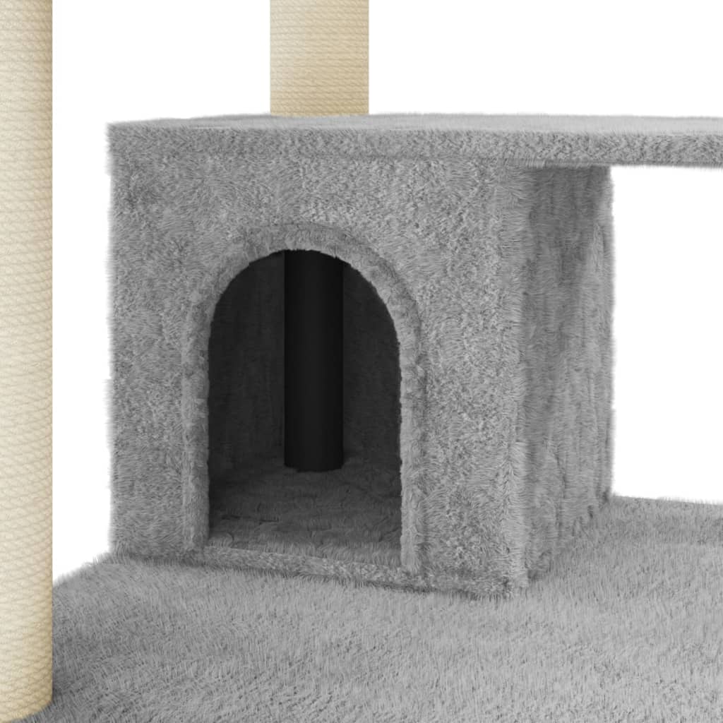 Penjalica za mačke sa stupovima za grebanje svjetlosiva 183 cm