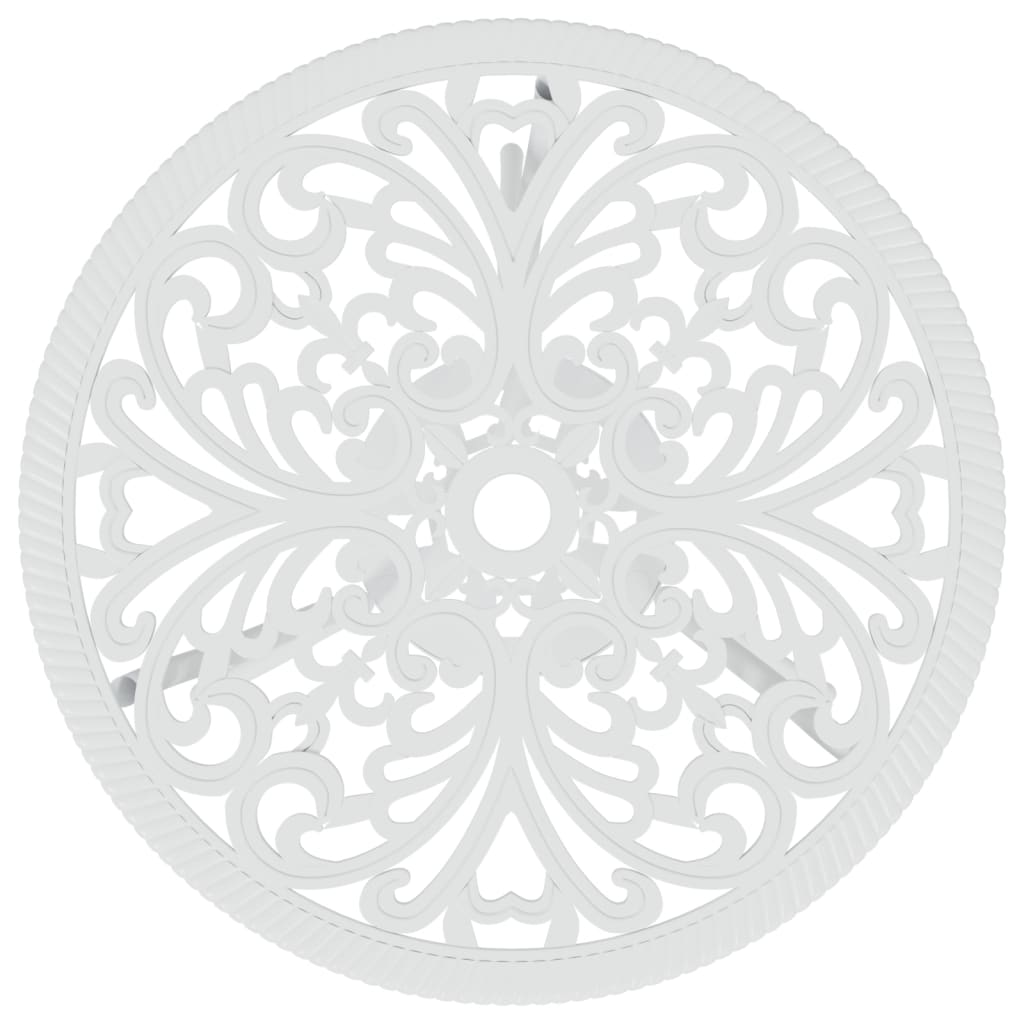3-dijelni bistro set od lijevanog aluminija bijeli
