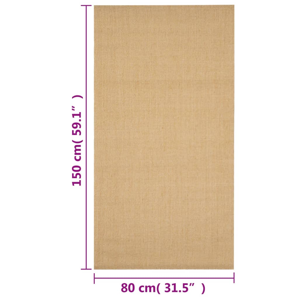 Tepih od prirodnog sisala 80 x 150 cm